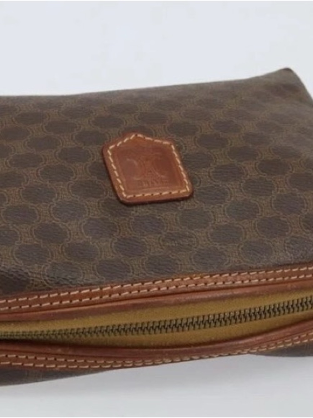 Celine Brown Patterned Cosmetic Pouch - Picture 4 of 7